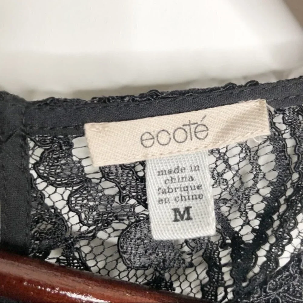 Urban Outfitter's Dress Trapeze Black Velvet Lace Witchy Sihouette Dark …